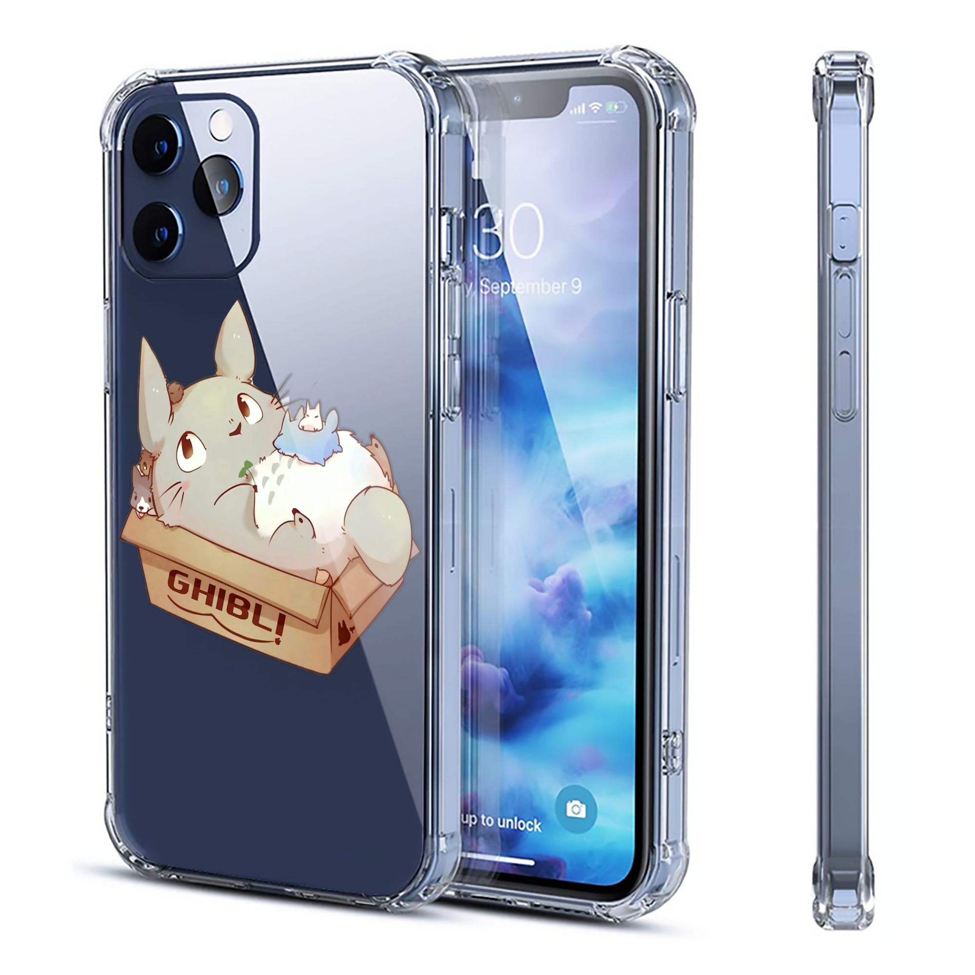 （画像用） となりのトトロ 草壁メイ 草壁サツキ My Neighbor Totoro Satsuki Kusakabe Mei Kusakabe 【iPhone 12シリーズ対応】透明スマホケース（クリアソフトケース）